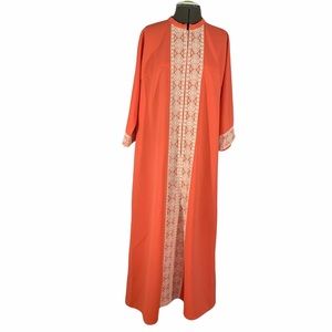 Vintage Caftan/ MuuMuu With Lace Detail